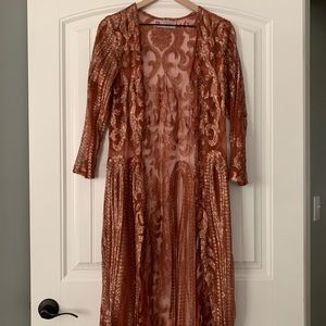 Southern Fried Chics Copper Sequin Duster
